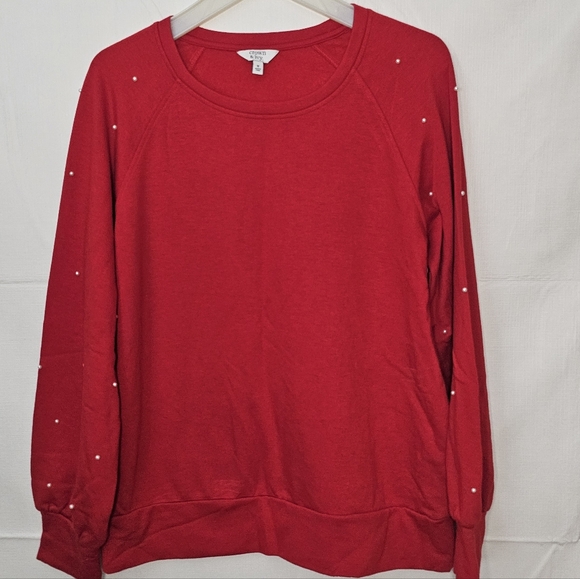 Soft Fleece W/ Pearls M NWOT - Picture 3 of 8